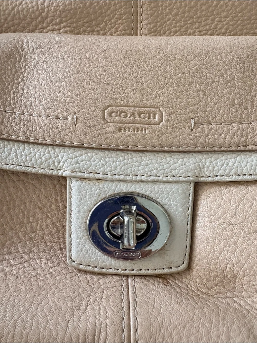 Coach Pebbled Leather Penelope Carryall Tote